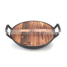 Kitchen Cooking Utensils Cast Iron 36cm Round Pot Wok thumbnail-2