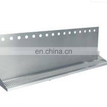 Shank Mounted Drip Tray Brushed Stainless With Drain 16 Faucets