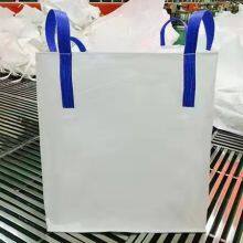 Big Bag White Color for 1000kg Jumbo Bag With Overlock Sewing 4 Loops Top and Bottom Spout thumbnail-3