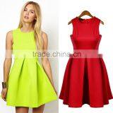 Fashion skate dress, Sleeveless Casual Party Slim Waist Ladies 2015 New casual Dress, Women party dress