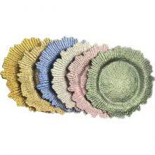 Factory Bulk Luxurious 13inches Round Gold Black White Plastic Charger Under Plates For Wedding thumbnail-1