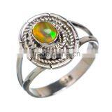 Ethiopian Opal RING ,925 Sterling Silver Jewelry Wholesale,WHOLESALE SILVER JEWELRY,SILVER EXPORTER,SILVER JEWELRY FROM INDIA thumbnail-1