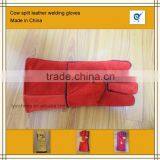 Cow Leather Red Welding Gloves,split Leather Glove Safety thumbnail-1