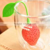 Strawberry Style Loose Tea Leaf Filter Strainer Herbal Spice Infuser