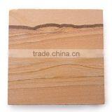 Absorbent Sandstone Square Coaster With Cork Back