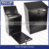 High quality metal ballot box with hole on lid/metal storage boxes