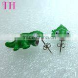 Factory Wholesale Low Price Fish and Turtle Shape Resin Drop Earring Trendy Tribal Old Model Earrings for Child thumbnail-3