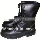High leather high gloss military boots