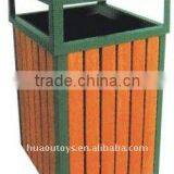 Metal & Wood Outdoor Waste Bin