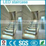 Oak Tread Glass Balustrade Indoor Modern Straight Staircase thumbnail-4