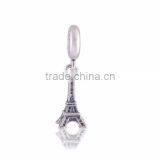 925 Sterling Silver Eiffel Tower Dangle Charm Bead For European Beads Bracelets thumbnail-1