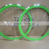 2016 Hot Selling Aluminum Alloy Wheel Set Fixed Gear Wheelset Deep V Rim 45mm Filpflop Hub Wheelset China Wheelset Factory Quality Choice thumbnail-4