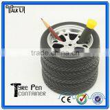 Popular Office Tyre Rubber Pencil Vase Pen Holder for Office, Unique Design Tire/tyre Pen Container thumbnail-1