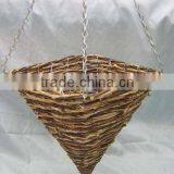 Square Cone Rattan Hanging Basket thumbnail-1