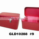 Elegant red fashional jewelry box with lock/satin lining
