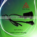 HAOHONG Waterproof Lamp Socket E27 With Rubber Circled Wire SPT-2 18AW thumbnail-1
