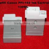 PFI-102 Refillable Ink Cartridges for Canon IPF600, 130ML