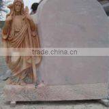 Best Quality White Marble Angel Headstones Hand Carved Stone Sculpture From Vietnam