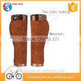 1 Set Universal Handle Heated Grips Handlebar Warmers Leather Handle Brown Color thumbnail-3
