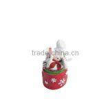 Resin Statues Decorative Chrismas Ornament Snowman Apple Figurines thumbnail-5