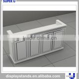 wood shop counter design white reception counter display furniture