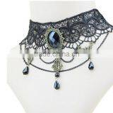 Gothic Acrylic Excellent Beads Lace Collar Victorian Choker Necklace Pendant thumbnail-5