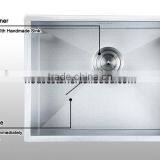 2016 New Design Undermount Stainless Steel Single Handamde Kitchen Sink thumbnail-3
