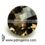 Smoky Quartz Round Briolette Checkerboard For Silver Jewellery From Wholesaler