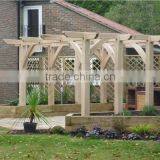 Recycled Backyard Outside Hollow Composite Wood Decking Wpc Decking Hexagonal Pergola thumbnail-3