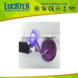 3 in 1 Flat Led Usb Cable for Any Micro Device Usb Cable for Samsung for Iphone