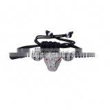 2016 Fashion Shambala Silver Ball Macrame Bracelet Leopard Charm Friendship Woven Bracelets for Men thumbnail-2