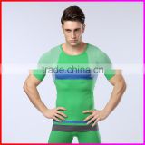 Factory supply Men sport wear short sleeve tight quick dry clothes