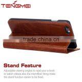 4.7 Inch Genuine Leather Oil Wax Pattern for Iphone Case With One Card Slot Case Phone thumbnail-3