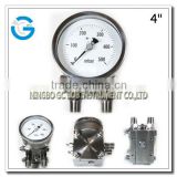 High quality 4 inch double diaphragm different types of pressure gauge
