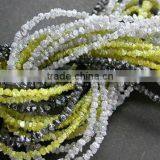 REAL FACETED BEADS DIAMOND NECKLACE YELLOW COLOR EXCELLENT CUT