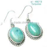 925 Sterling Silver Tibetan Turquoise Fashion Silver Jewellery thumbnail-1