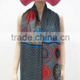 Printed circle scarf,Fashion long scarf,Voile winter scarf