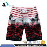 Daijun OEM New Design Cheap Polyester Stripe Palm Beach Shorts Hot Sale Blank Board Shorts thumbnail-1