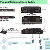 Background music system 10 zone remote paging system
