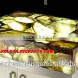 Gemstone Yellow Agate Sink Bowl