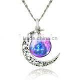 Alloy Moon Time Fashion Pendant Necklace Womens