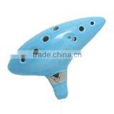 12 Holes Unique Promotional Blue Ceramic Ocarina thumbnail-1