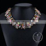 High Quality Vintage Colorful Rhinestone Chunky Statement Necklace Tin Alloy Fashion Women Pendant Necklace 6390053 thumbnail-3