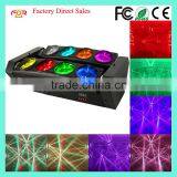 100% Factory Direct Sale White 8x10w or 4in1 RGBW 8pcs 12w Spider Surge 8 Sweeping LED Beam Effect