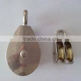 Metal Nickel Plating Pulley Block Double Wheels thumbnail-1