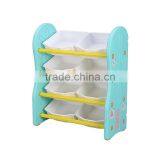 Children's Bookcase Kids Plastic Toy Storage Shelf thumbnail-4