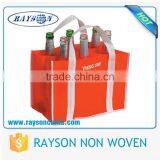 Wholesale Custom Promotional Firm 1.5L ,Single / 4 / 6 Bottle Tote Non Woven Wine Bag thumbnail-3