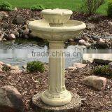 Outdoor Classics Chelsea Solar on Demand Two Tiered Birdbath Fountain thumbnail-1