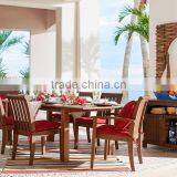 Teak Wood Table Chair Designs Malaysian Wood Dining Table Sets With Umbrella thumbnail-4