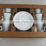 Pure White Promotion Coffee Cup Set With Gift Box thumbnail-1